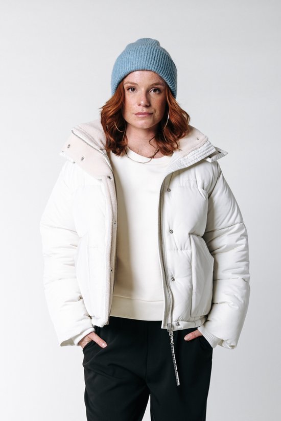 Colourful Rebel Rya Contrast Teddy Puffer Jacket