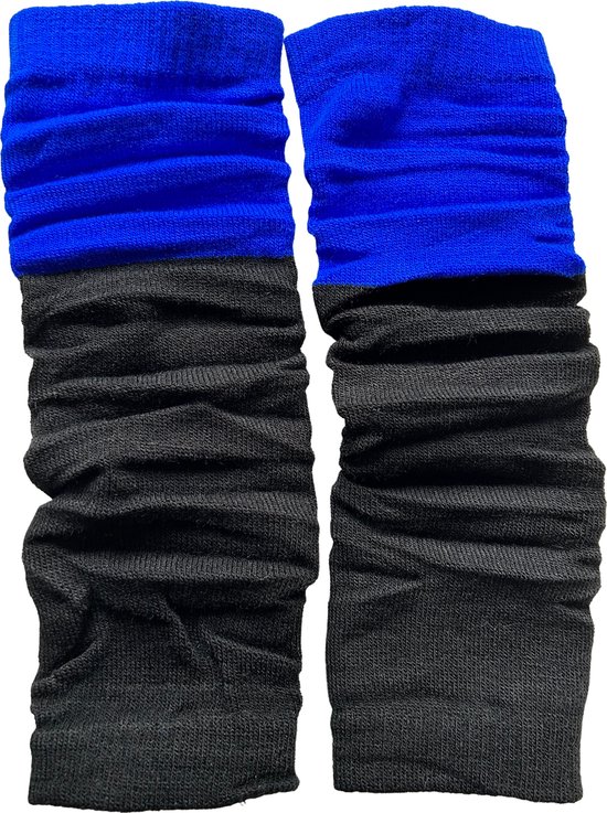 Fashionable Warme Beenwarmers / Sleever / Legwarmer | Beenwarmer | One Size - Blauw-Zwart