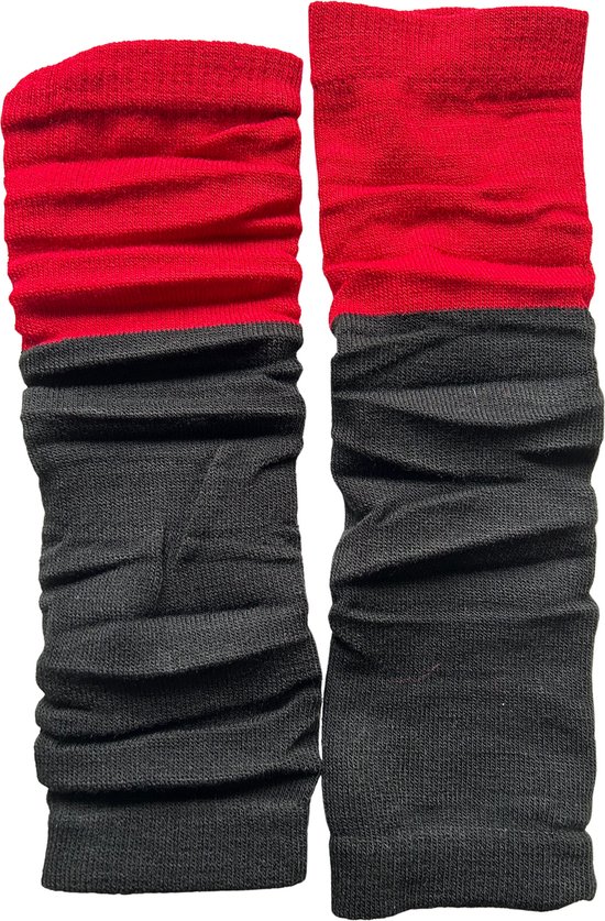Fashionable Warme Beenwarmers / Sleever / Legwarmer | Beenwarmer | One Size - Rood-Zwart