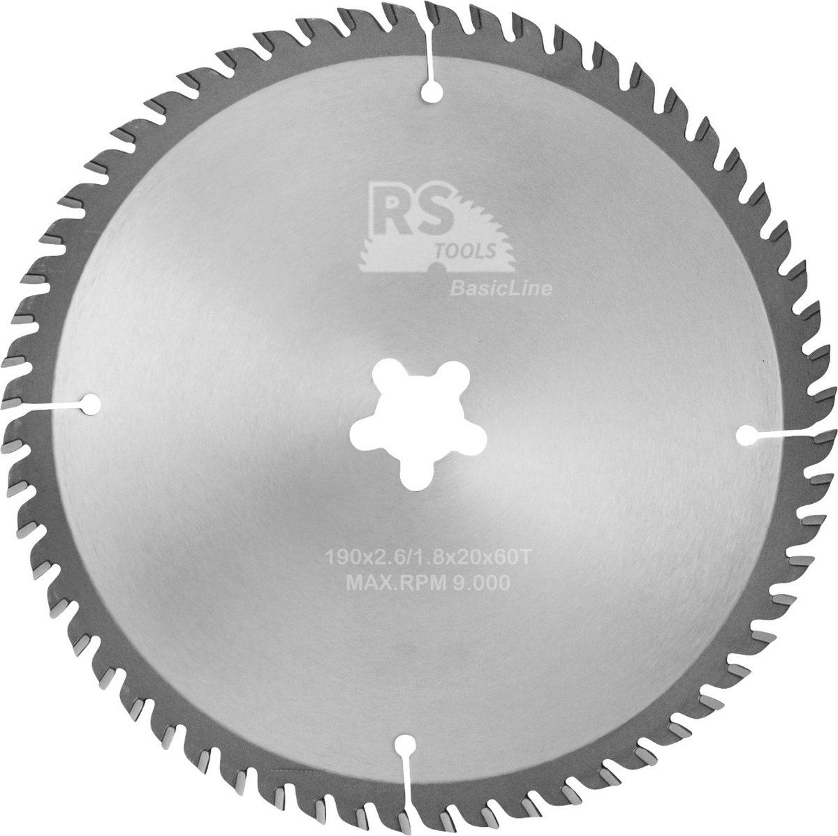 RStools HM cirkelzaag BasicLine Ø190 x 2,6 x FF mm. T=60 wisseltand (FastFix)