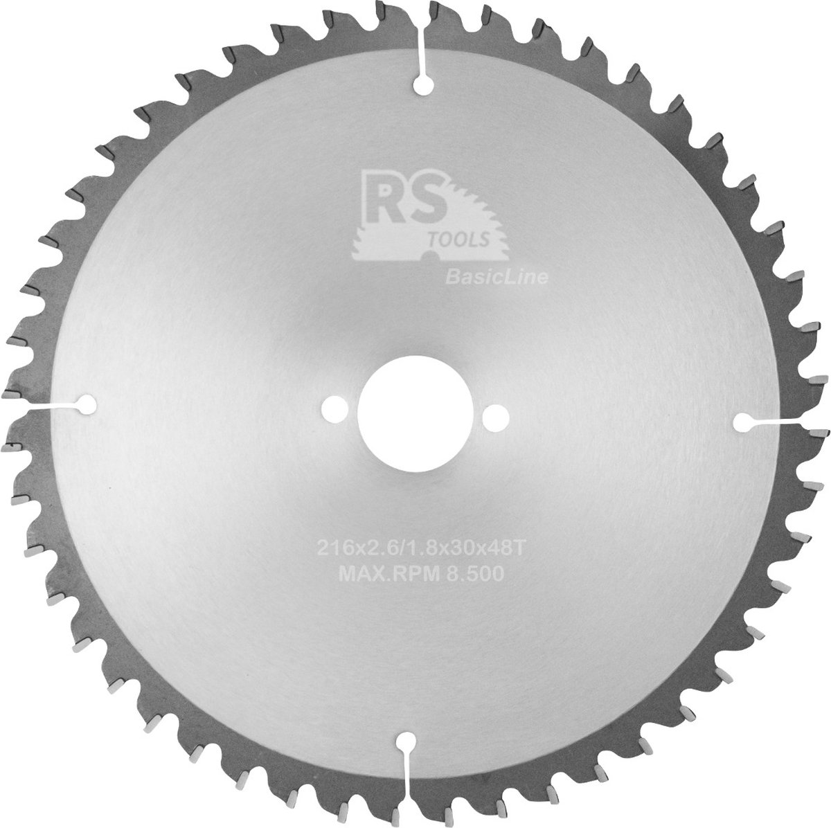 RStools HM cirkelzaag BasicLine Ø216 x 2,6 x 30 mm T=48 WZ negatief