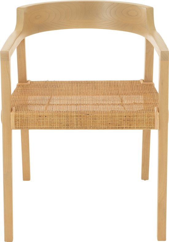 J-Line stoel Vierkant Open Sungkai - hout - naturel