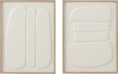 J-Line tableau Cellules - papier - blanc - 2 pièces