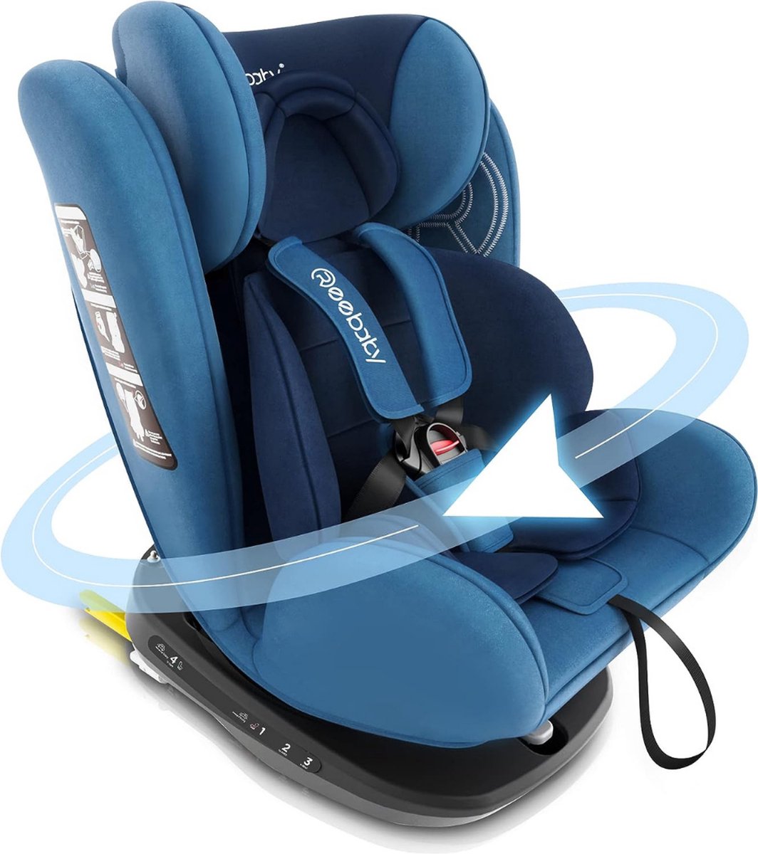 Chaise haute sécurisée Rotative à 360° Siège bébé réglable à 12 KG  modes...