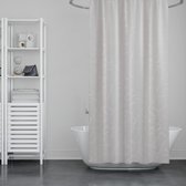 Rideau de douche - Marbre blanc - 2m de haut x 1,8m de large - Polyester - Incl. 12 Bagues de montage