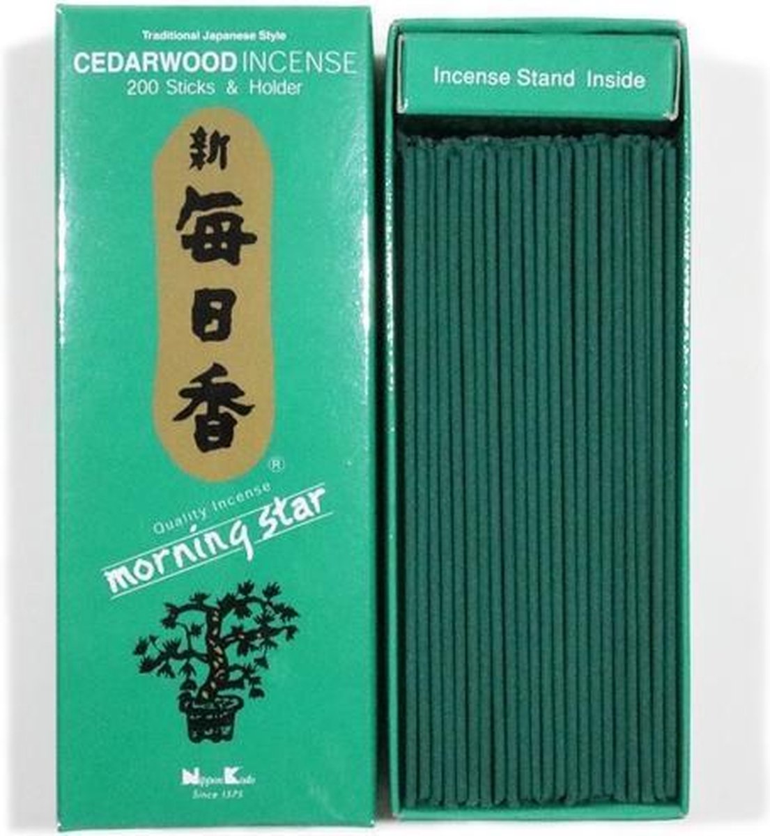 Nippon Kodo Morning Star - Cedarwood - Cederhout - Japanse wierook - XL-pack - Cedar - 200 stokjes