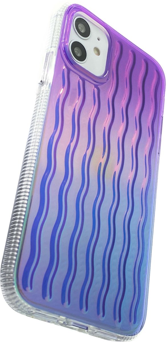 REBUS - Hoesje voor iPhone 11 (6,1 inch), Season Vibes [polycarbonaat], glinsterend kuikenontwerp met golven, schokbestendige hoes. (Autumn)