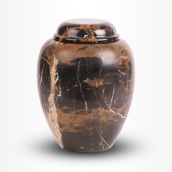 Urne de crémation | urne pour l'extérieur | Urne pour adultes, urne pour cendres | Bon marché. Oeil de tigre urne en Natuursteen