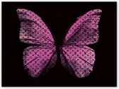 PosterGuru - plexiglas schilderij - LV Pink Butterfly - LV Roze Vlinder - 75 x 100 cm