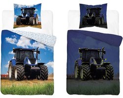 foto van Traktor Dekbedovertrek 140x200cm GroteKussensloop 70x90cm Tractor Glow in the Dark