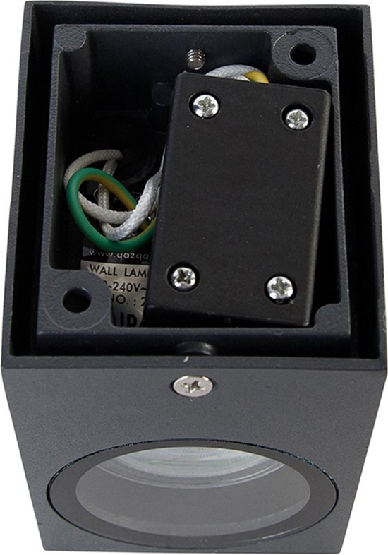 QAZQA Baleno I - Applique - 1 lampe - 65 mm - anthracite