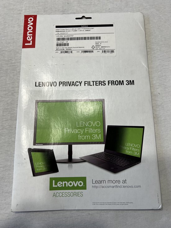 Privacy Filter for Monitor Lenovo 4XJ0N23167 W9 3m 13.3" inch