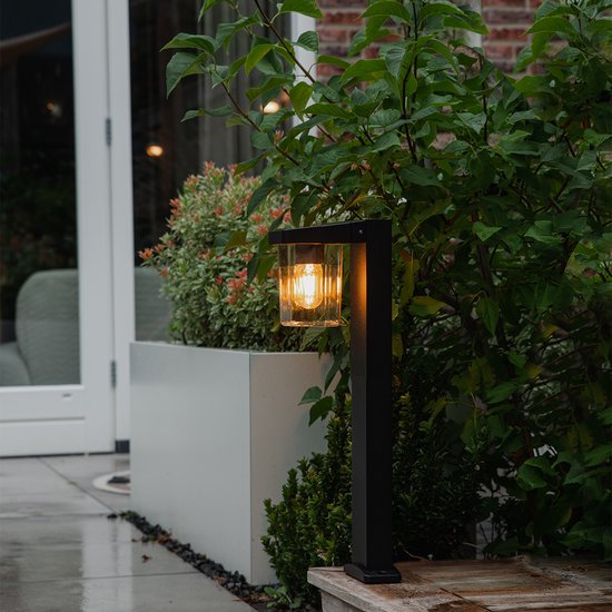 QAZQA chimay - Moderne Staande Buitenlamp | Staande Lamp voor buiten - 1 lichts - H 60 cm - Zwart - Buitenverlichting - QAZQA