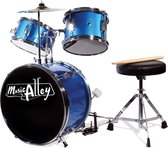 Driedelig Drumstel voor Kinderen-drumstel-instrument-drummen-blauw