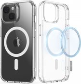 ESR Classic Hybrid HaloLock Hoesje Geschikt voor Apple iPhone 15 Plus | Compatibel met MagSafe en HaloLock | Back Cover met Magneet | Transparant