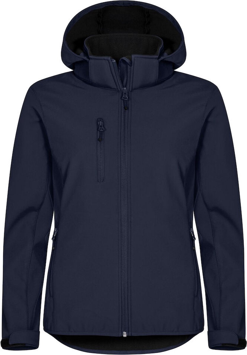 Clique Softshell jas met Capuchon Basic Dames - Dark Navy - Maat L/40