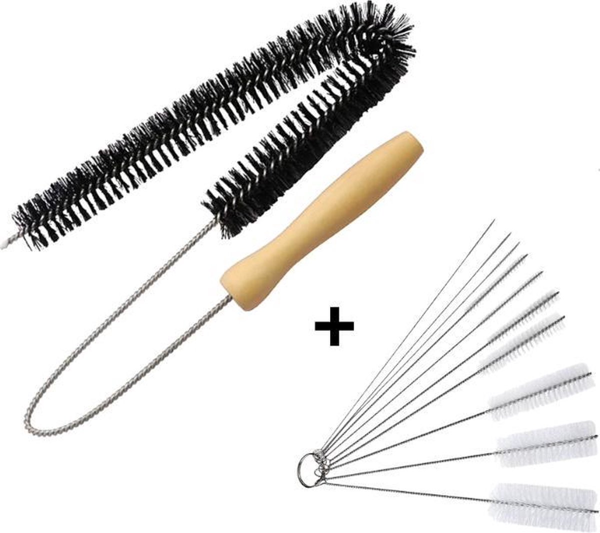 Goedkoopste CHPN - Borstelset - Radiatorborstel - Ragers - Flexibele borstel - Huishoudborstel - Schoonmaakborstel - 75 cm lang - Incl ragerset