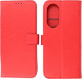 Étui portefeuille pour téléphone Oppo A98 5G Case Book Case - Rouge