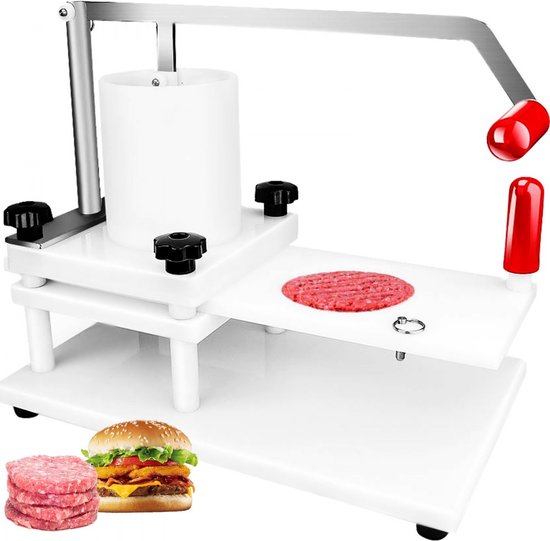 Commerciële Hamburgermaker 9,6 kg Commerciële Hamburgerpers 545 x 300 x 413 mm Commerciële Hamburger Druk Gemaakt van Veiligheid PE-materiaal met een Grote Vultrechter met een Hoogte van 160 mm