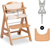 Hauck Beta+ kinderstoelset - FSC®-gecertificeerd – Hout - inclusief wielen en houten tafel - Natural