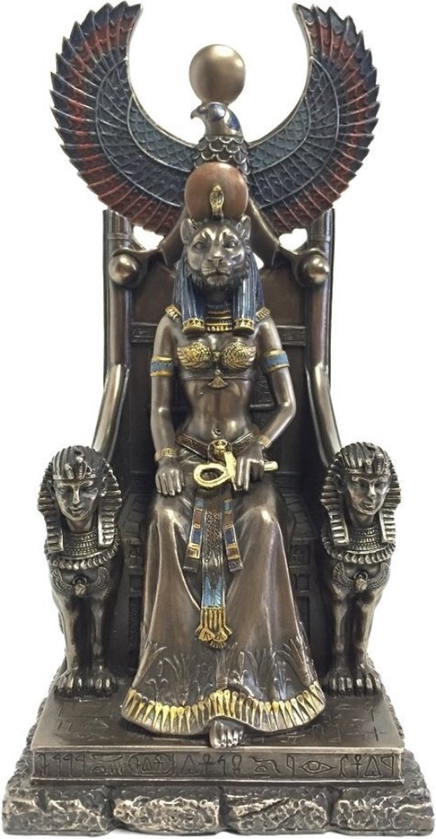 Veronese Design beeld - Sechmet Egyptische Godin van Genezing - (hxbxd) ca. 27cm x 13cm x 13cm