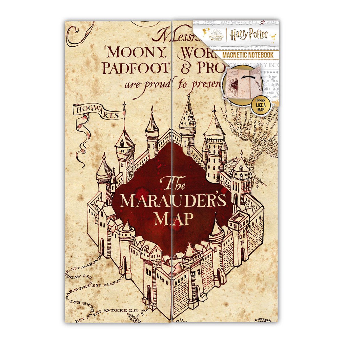Harry Potter - A5 Notebook - Marauder's Map