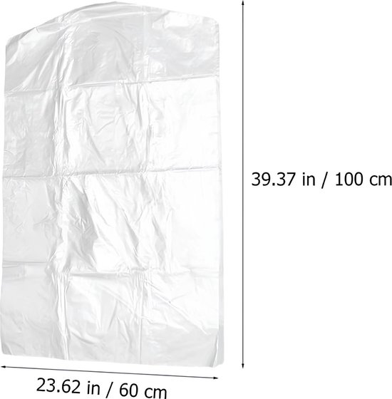 Housse jetable transparente anti-poussière, sac à suspendre en