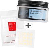 COSRX Hyaluronic Acid Intensive Cream + COSRX Pimple Patch - Korean Huidverzorging Set - Huid Herstel & Skin Glow - Plumped Youthful Skin - Battles Dry Dehydrated Skin - Fine Wrinkles Lines - Nourishing Moisturizer - Skin Healing