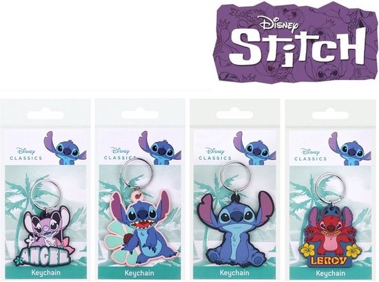 Disney - Lilo & Stitch - Sleutelhanger Set - 4pcs