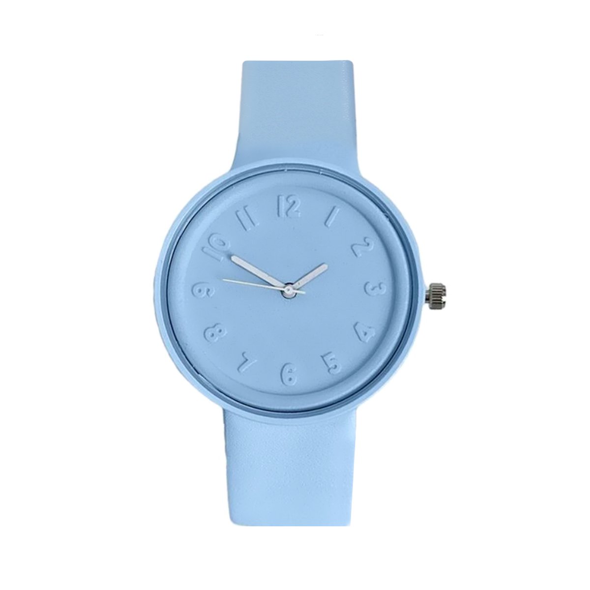 Pastel Color Horloge - Sky Blue | Siliconen | Ø 41 mm | Fashion Favorite