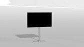 TV vloerstatief SQUARE 120 Design Tv standaard geborsteld RVS 32-65”
