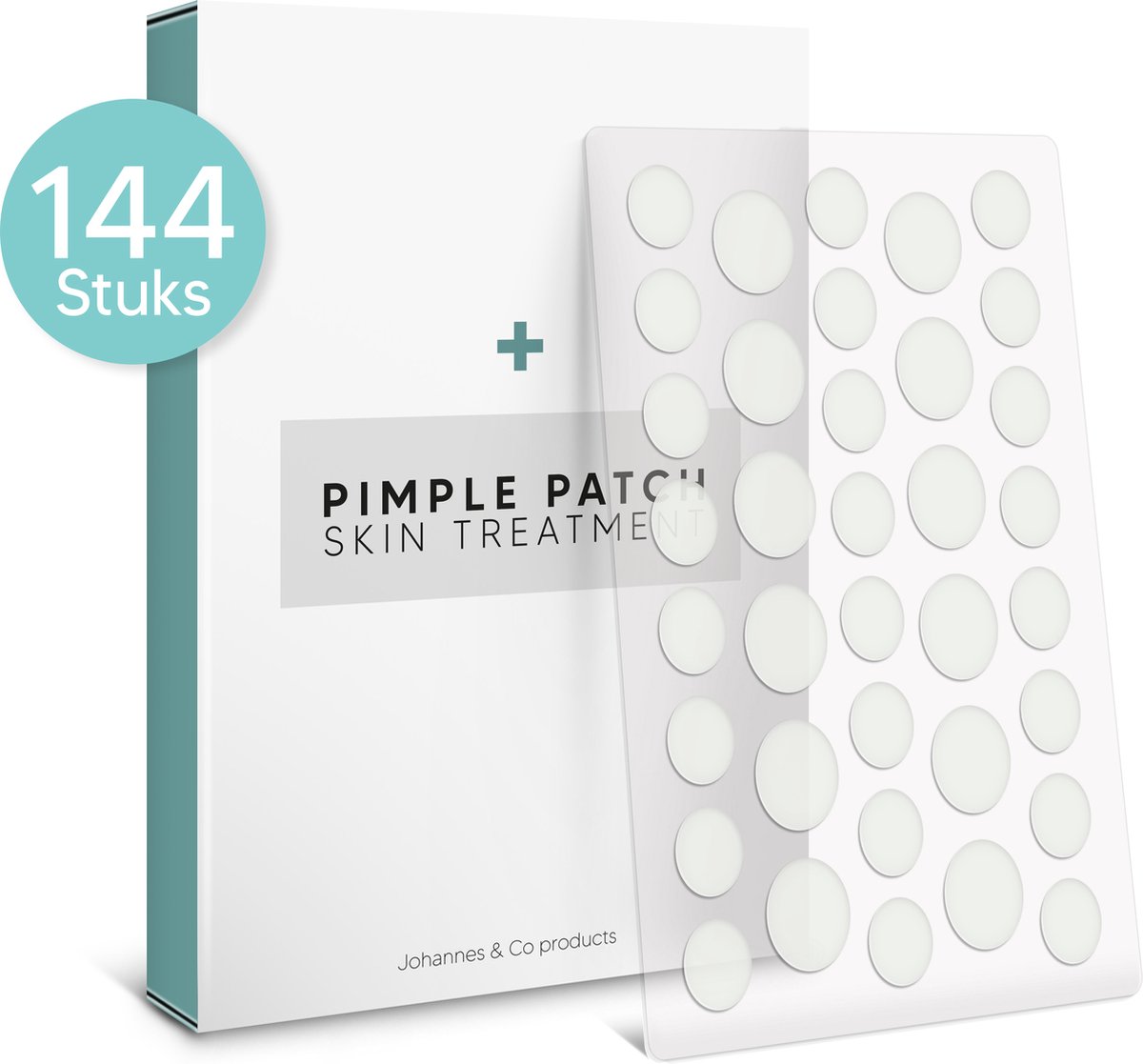 Johannes & Co pimple patches - Acne pleister - Puisten verwijderaar - Pimple patch - Acne patch 144 stuks