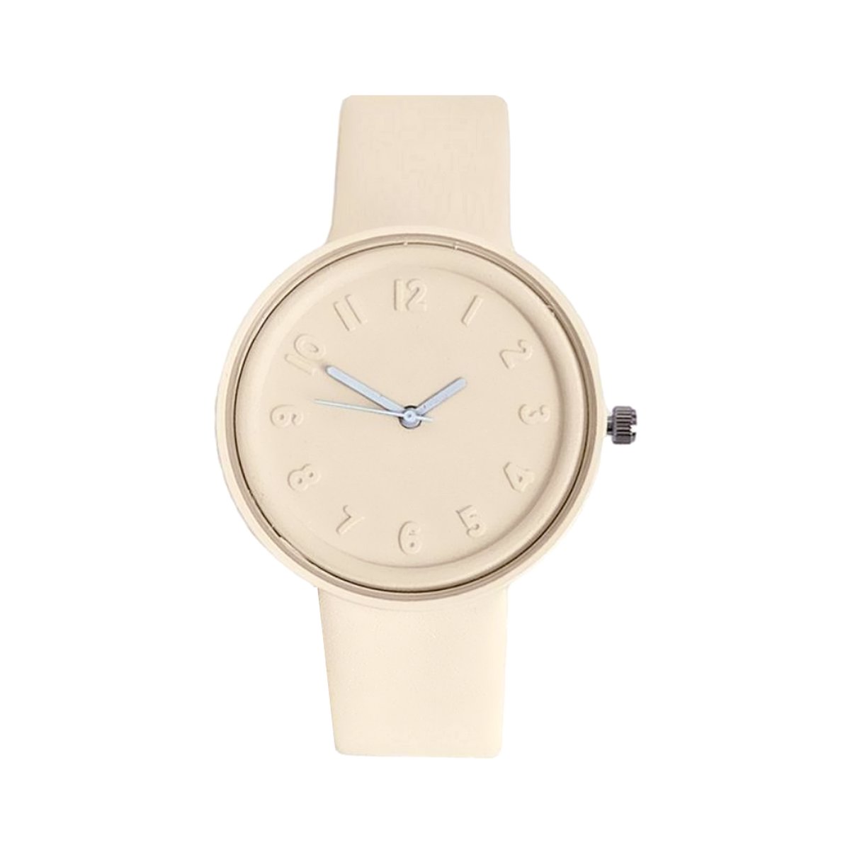Pastel Color Horloge - Cream Vanilla | Siliconen | Ø 41 mm | Fashion Favorite