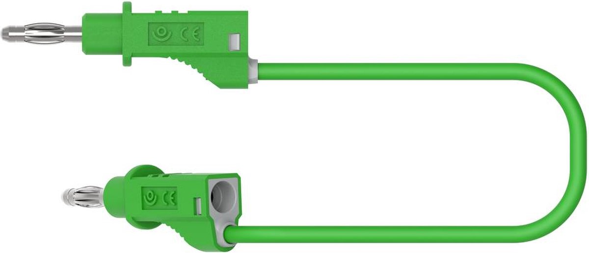 Electro PJP 2117-CD1-200V Meetsnoer Bananenstekker Bananenstekker 2.00 m Groen 1 stuk(s)