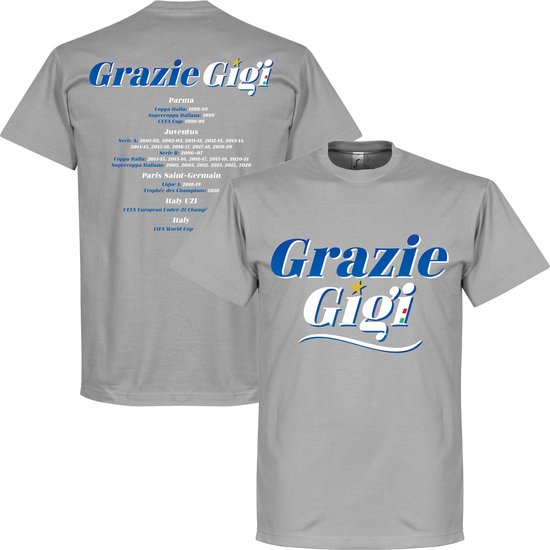 Grazie Gigi Honours T-shirt - Grijs - 4XL