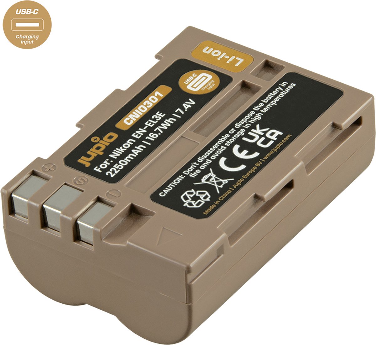 EN-EL3E *ULTRA C* (USB-C input) 2250mAh