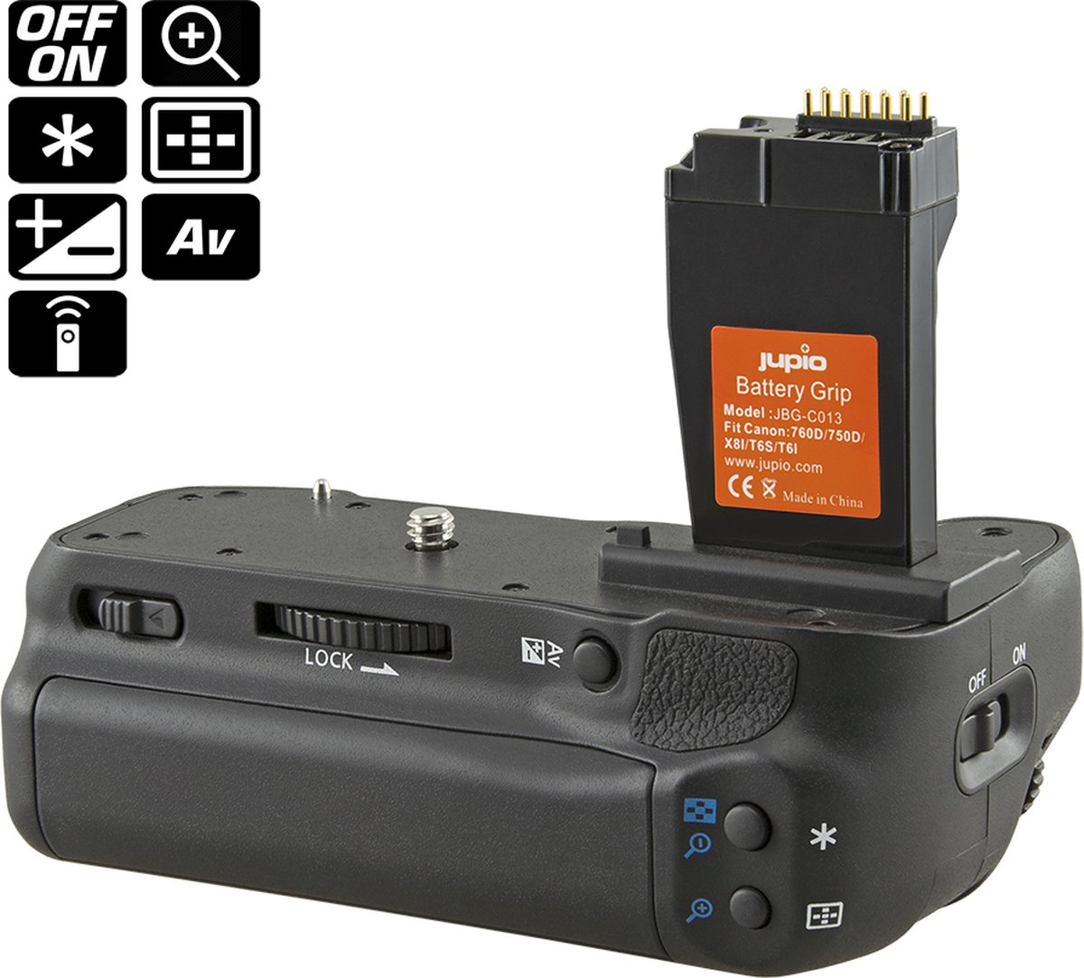 Batterygrip for Canon 750D/760D/IX8/T6S/T6I