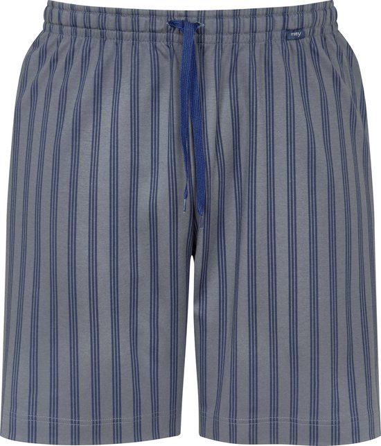 Pantalon de pyjama court Mey - Cranbourne - bleu à rayures grises - Taille : 4XL