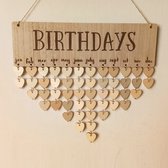 Calendrier d'anniversaire en bois - Calendrier d'anniversaire adulte - Calendrier en bois - Calendrier d'anniversaire