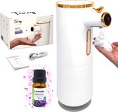 Distributeur de savon automatique Tesley - Pompe à savon électrique avec capteur - Pompe à savon rechargeable (USB-C) - Pompe à savon mains libres sans contact - Pompe à savon mousse pour les mains - Capteur infrarouge - 300 ml - Douche - Cuisine