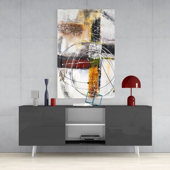 Glasschilderijen Abstract - Wanddecoratie - Schilderijen - Print op glas - 72x46 cm