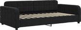 vidaXL - Slaapbank - 90x200 - cm - fluweel - zwart