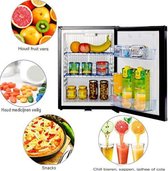 Gratyfied-Minibar koelkast-Mini koelkast glazen deur-Minikoelkast met vriesvak