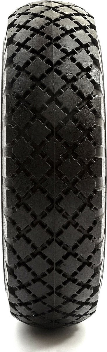PD® Wiel + Band Klein - 3.00-4 - Kruiwagenband - Bolderkarwiel - Steekwagenwiel met luchtband - Asgatdiameter 20mm rollager - 26cm van PD® — afbeelding 2