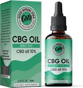 CBG olie 10% - 100% Natuurlijke Cannabigerol olie met CBD - MCT olie voor optimale opname - Premium kwaliteit - smaakloos - Op basis van vezelhennep geen Cannabis - Vegan - Good nature vibe - 10ml per verpakking, 240 druppels