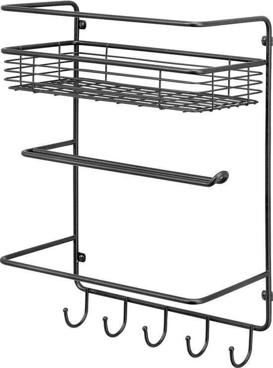 UNITEC 91825 Porte-Rouleau de Papier Toilette Mural en métal galvanisé Robuste pour Rouleaux de Papier jusqu'à 45 cm de Large avec matériel de Fixation