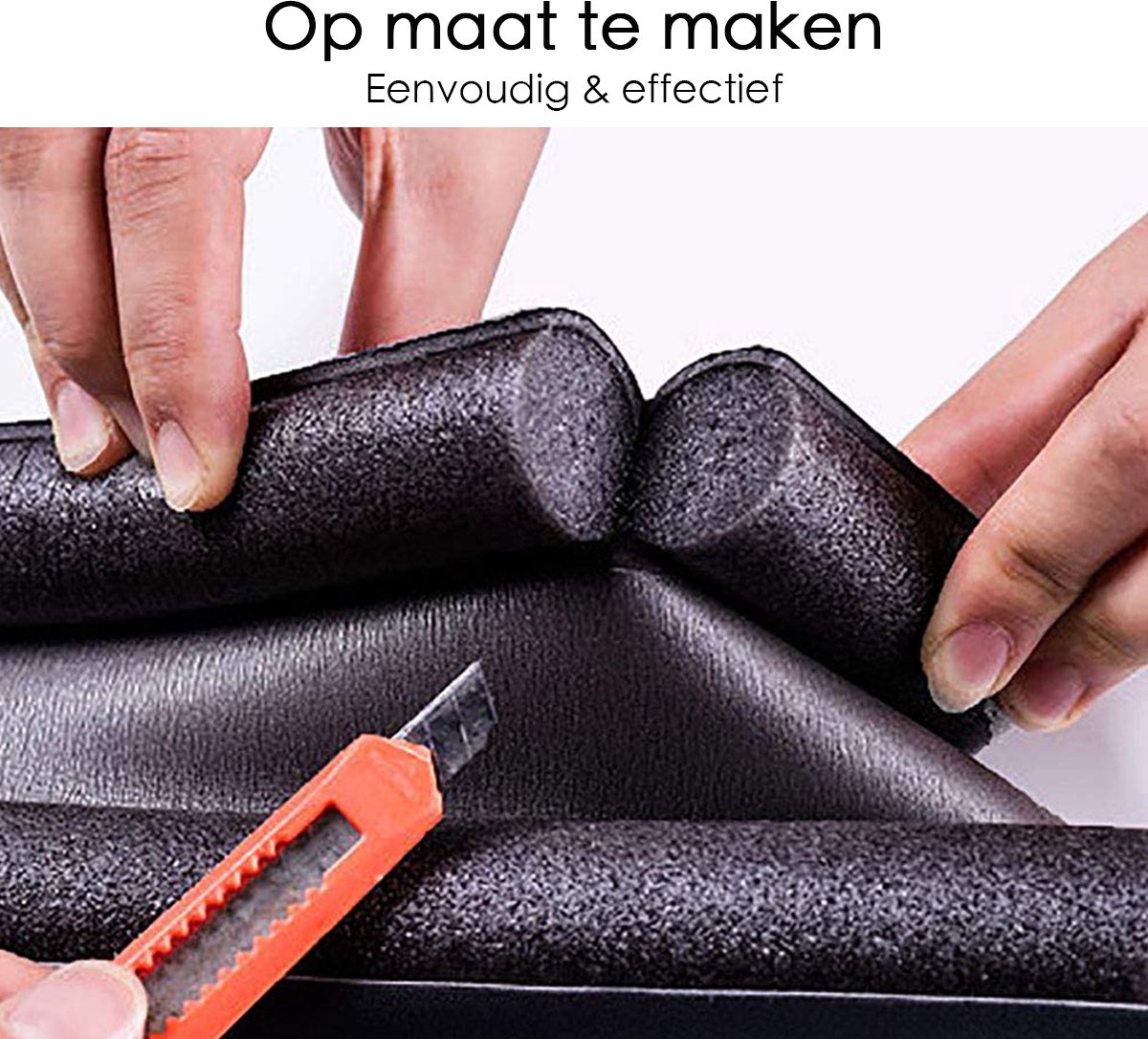 Dappermann | Dubbele Tochtrol - Tochtstrip - Tochtkussen Onder De Deur Aanpasbaar 95 Cm Zwart Dappermann | Dubbele Tochtrol - Tochtstrip - Tochtkussen Onder De Deur Aanpasbaar 95 Cm Zwart