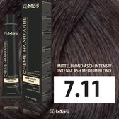 FemMas (7.11) - Teinture pour Cheveux Blond Moyen Cendré Intensif 100ml