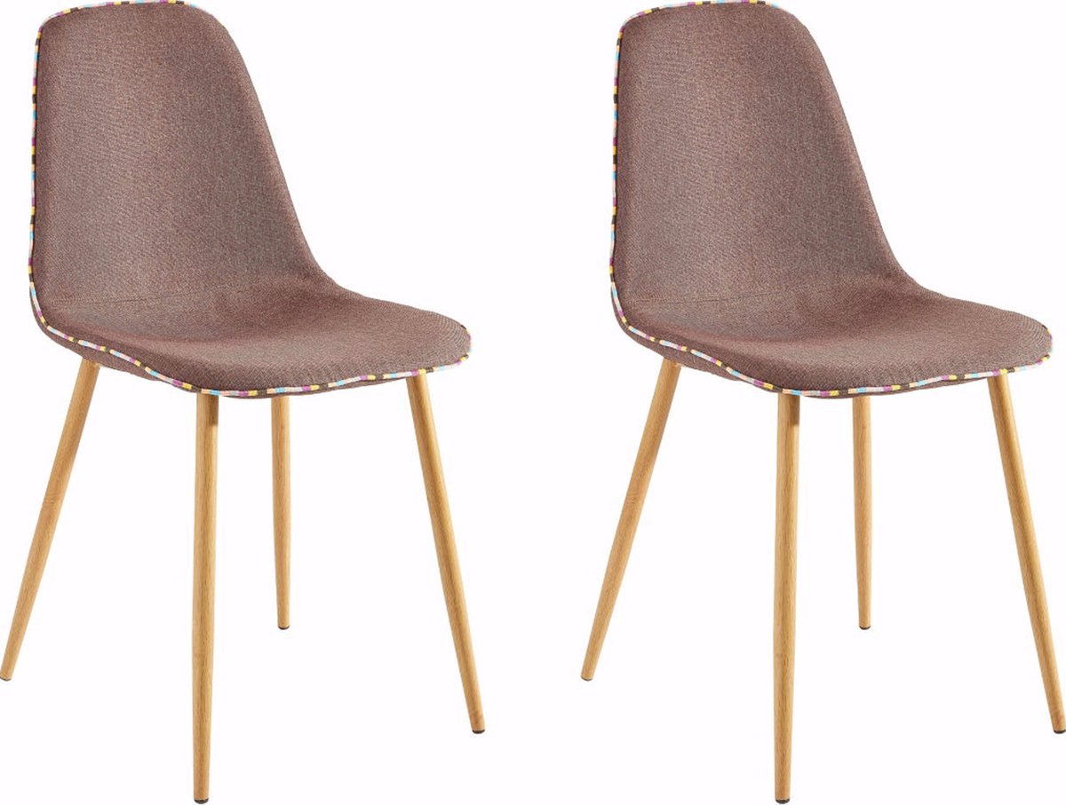 Aspen-Stoel - Bruin - Set van 2