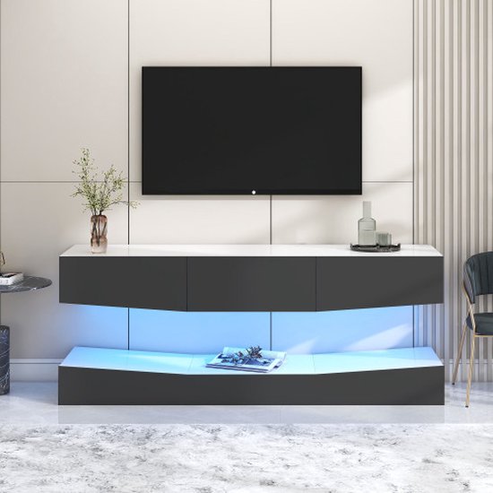 Meuble TV design flottant avec support mural